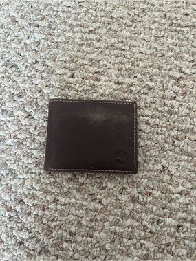 Timberland Genuine Leather Brown Bifold Wallet RFID Men’s